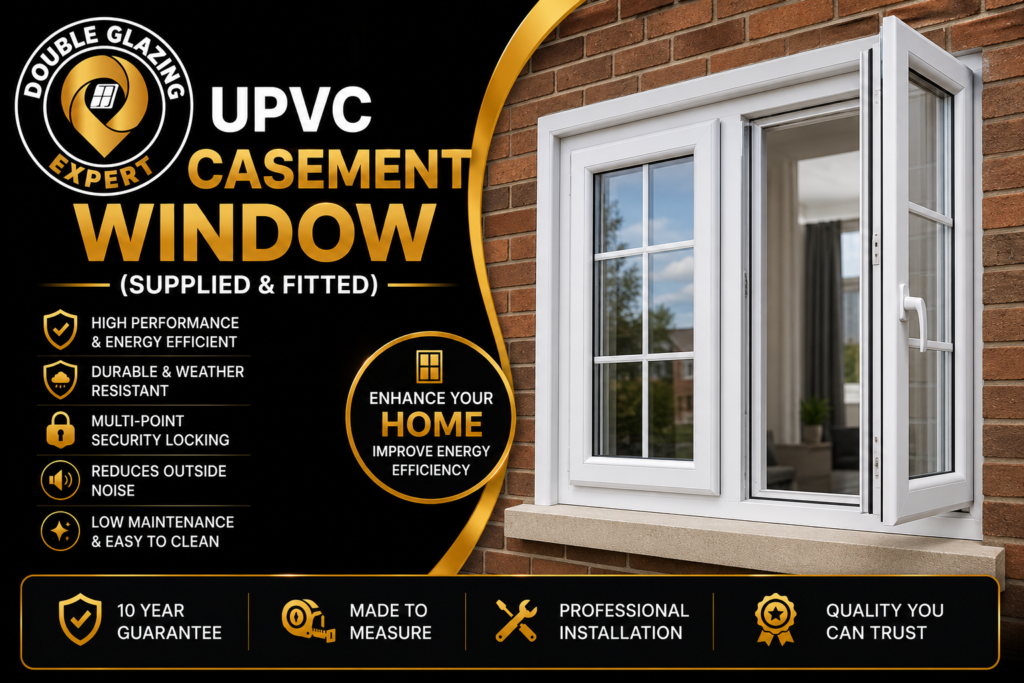 UPVC Casement Window (Supplied & Fitted) White